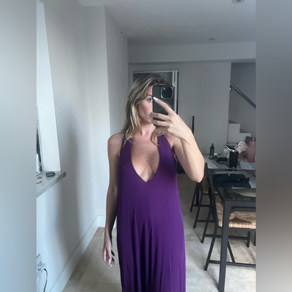 New Elegant purple long Dress for a special occasion as a marriage - size S/M - Picture 13 of 16